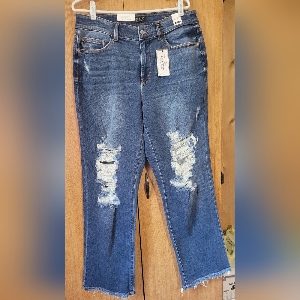 Judy Blue Distressed Dad Jeans